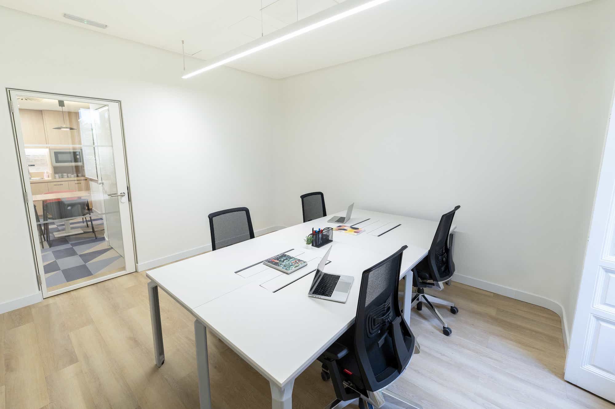 Natural light for the office and access to the kitchen