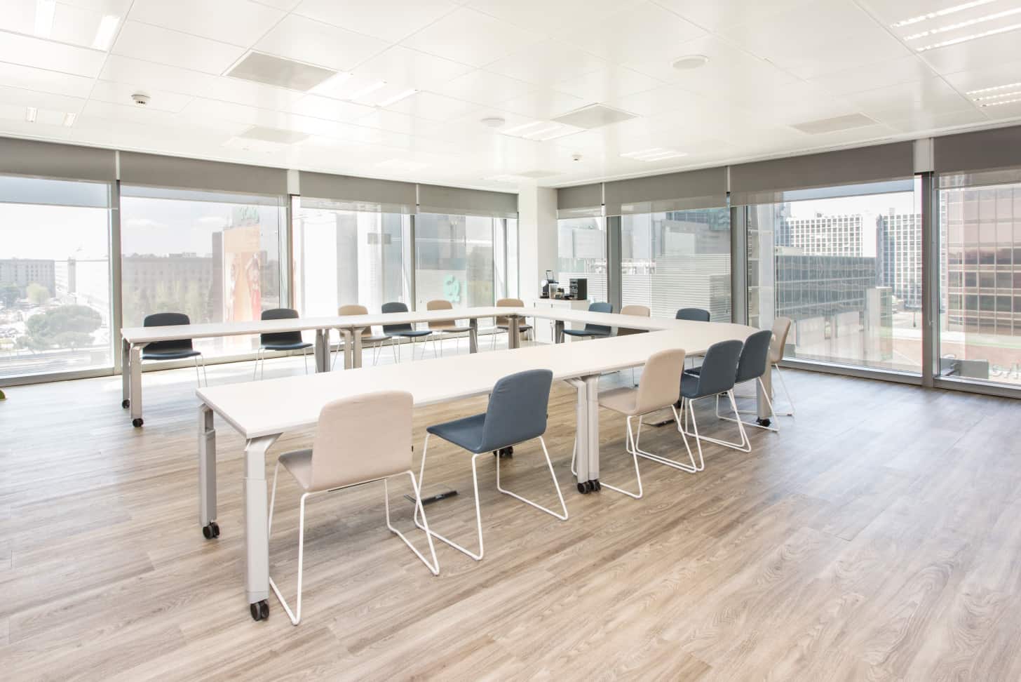 Offices with large, private meeting rooms