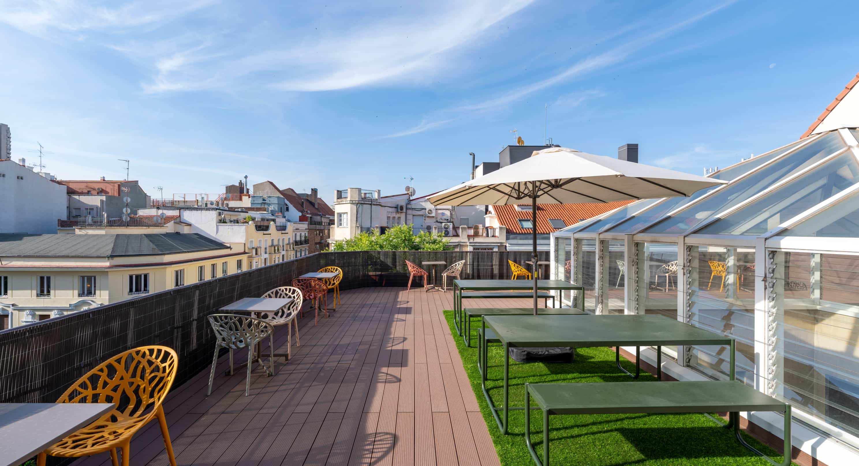 Terrace with panoramic views of the Salamanca district