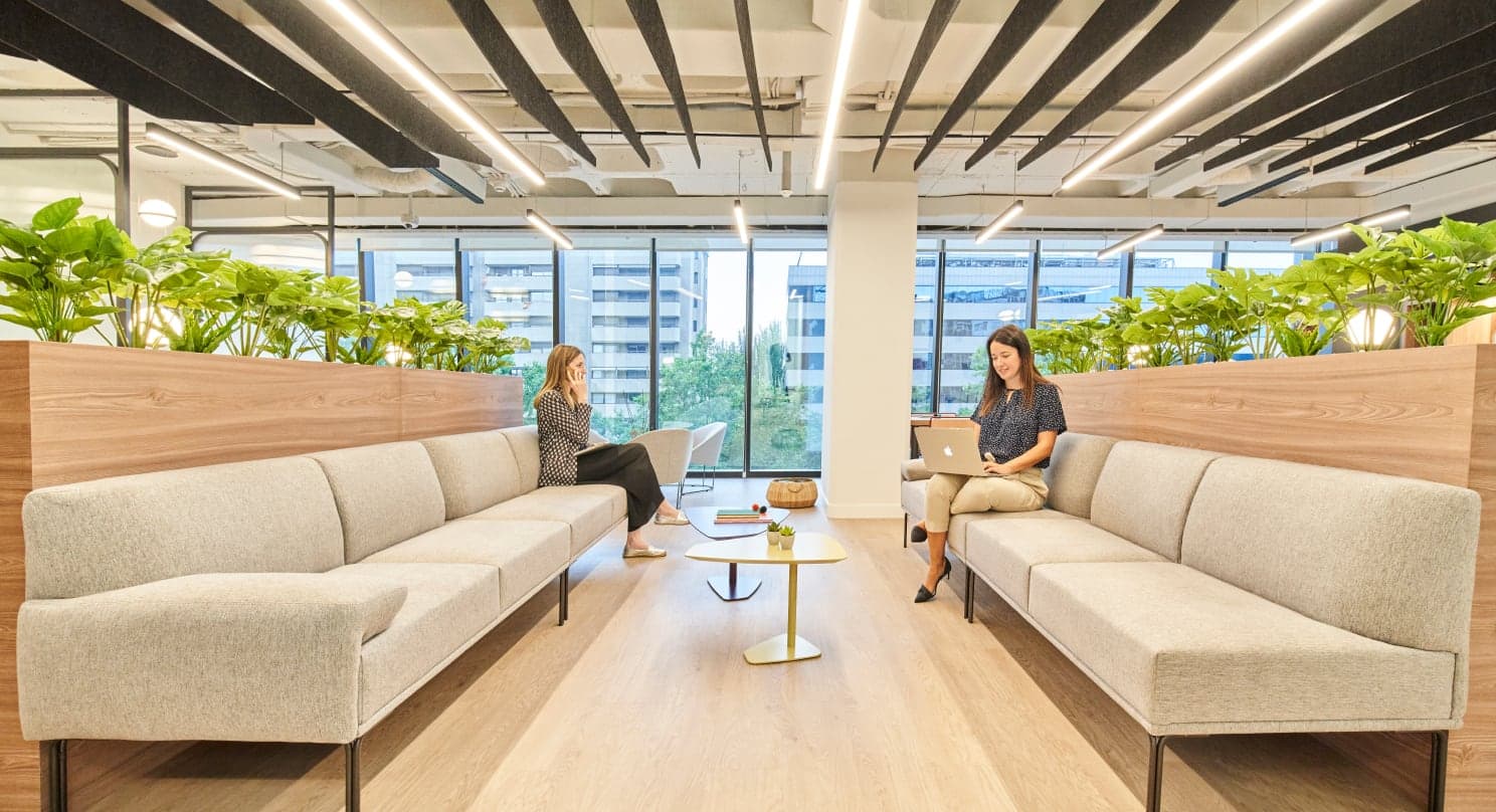 Common areas of offices with sofas in Príncipe de Vergara